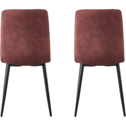 Henri Set of 2 Pink Faux Suede Leather Dining Chair - MCC - Wilko - thumbnail 5