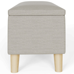 GFW Secreto Natural Storage Ottoman - Size: 43 x 98 x 37cm - Cream - Wilko - thumbnail 6
