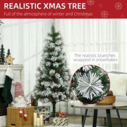 Everglow Green Christmas Tree with Metal Base 4.9ft - Size: 5ft - Wilko - thumbnail 5