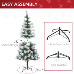Everglow Green Christmas Tree with Metal Base 4.9ft - Size: 5ft - Wilko - thumbnail 7