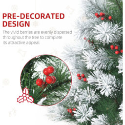 Everglow Green Christmas Tree with Metal Base 4.9ft - Size: 5ft - Wilko - thumbnail 6