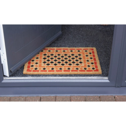Eselle Astley Mosaic Printed Orange Coir Door Mat 40 x 60cm - Size: 40 x 60 x 1.5cm - Wilko - thumbnail 4