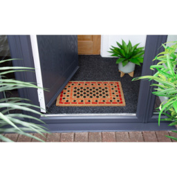 Eselle Astley Mosaic Printed Orange Coir Door Mat 40 x 60cm - Size: 40 x 60 x 1.5cm - Wilko - thumbnail 5