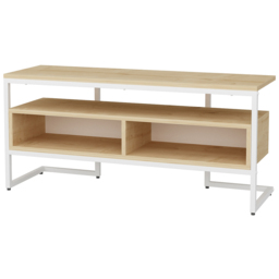 Decorotika Merrion 3 Shelf White and Oak TV Unit - Size: 51 x 111 x 35cm - Multi - Wilko - thumbnail 4