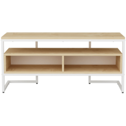 Decorotika Merrion 3 Shelf White and Oak TV Unit - Size: 51 x 111 x 35cm - Multi - Wilko - thumbnail 3