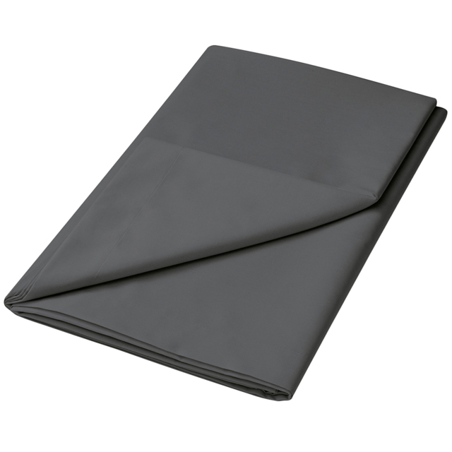 Helena Springfield Double Charcoal Plain Dye Flat Bed Sheet - Wilko - image 1