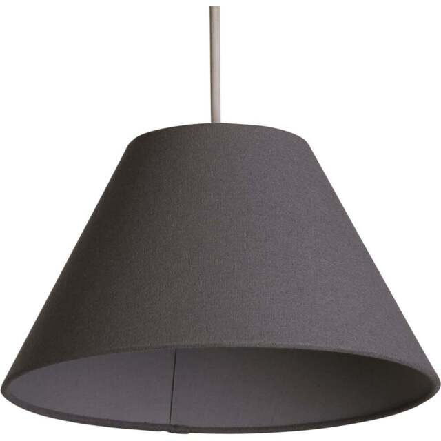 Lighting Collection Luna Linen Grey Tapered Shade - Size: 16.5 x 28 x 28cm - Wilko - image 1