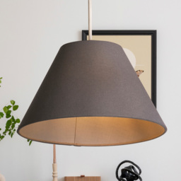 Lighting Collection Luna Linen Grey Tapered Shade - Size: 16.5 x 28 x 28cm - Wilko - thumbnail 3
