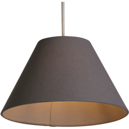 Lighting Collection Luna Linen Grey Tapered Shade - Size: 16.5 x 28 x 28cm - Wilko - thumbnail 4