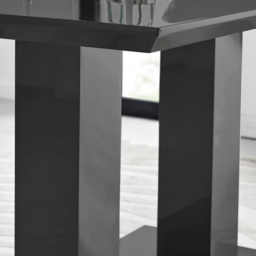 Furniturebox Molini Fortana 6 Seater Dining Set Black High Gloss and White - Wilko - thumbnail 7