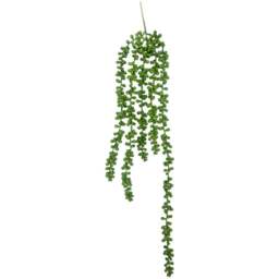 Leaf String of Fern Pearls Hanging Artificial Plant 2ft - Size: 70 x 10 x 2cm - Green - Wilko - thumbnail 1