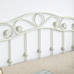 OAT Home Mayfair Single White and Brass Metal Day Bed - Wilko - thumbnail 5