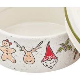 Festive Stone Christmas Cake Tin - White - Wilko - thumbnail 5