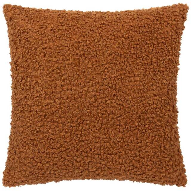 Yard Cabu Ginger Chunky Boucle Cushion - Size: 45 x 45cm - Orange - Yard Living - Wilko - image 1