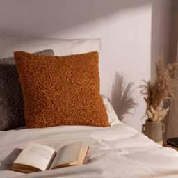 Yard Cabu Ginger Chunky Boucle Cushion - Size: 45 x 45cm - Orange - Yard Living - Wilko - thumbnail 3