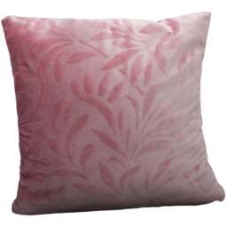 Velosso Velvet Leaf Pink Filled Cushion 43 x 43cm 2 Pack - Wilko - thumbnail 1