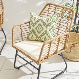 Neo 4 Seater Cream Bamboo Garden Set - Brown - Wilko - thumbnail 6