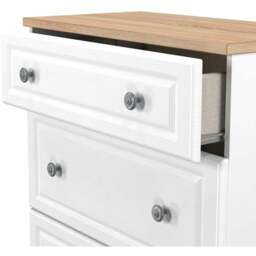 Crowndale Norfolk 3 Drawer White Ash and Bardolino Oak Deep Chest of Drawers Ready Assembled - White Ash & Bardolino Oak - Wilko - thumbnail 6