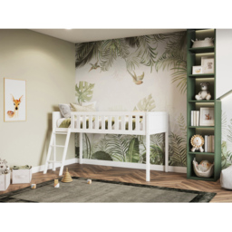 Flair Bea Shorty White Wooden Mid Sleeper Cabin Bed - Wilko - thumbnail 4