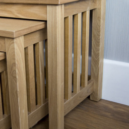 Vida Designs Ashton Pine Nest of Tables Set of 3 - Size: 34 x 54 x 48cm - Brown - Wilko - thumbnail 6
