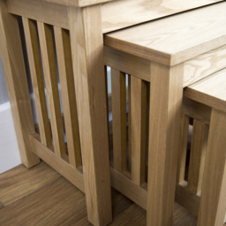 Vida Designs Ashton Pine Nest of Tables Set of 3 - Size: 34 x 54 x 48cm - Brown - Wilko - thumbnail 5