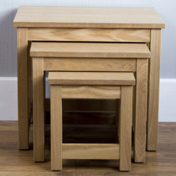 Vida Designs Ashton Pine Nest of Tables Set of 3 - Size: 34 x 54 x 48cm - Brown - Wilko - thumbnail 7