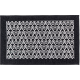JVL Allure Black Rubber Backed Door Mat and Runner Set - Size: 75 x 50 x 5cm - Wilko - thumbnail 3