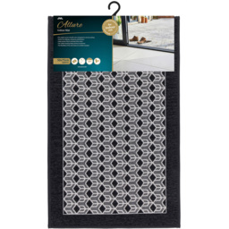 JVL Allure Black Rubber Backed Door Mat and Runner Set - Size: 75 x 50 x 5cm - Wilko - thumbnail 6