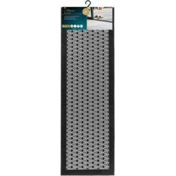 JVL Allure Black Rubber Backed Door Mat and Runner Set - Size: 75 x 50 x 5cm - Wilko - thumbnail 5