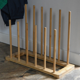 Garden Gear 6 Pair Bamboo Boot Stand - Size: 59 x 28 x 8cm - Brown - Wilko - thumbnail 6