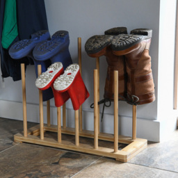 Garden Gear 6 Pair Bamboo Boot Stand - Size: 59 x 28 x 8cm - Brown - Wilko - thumbnail 3