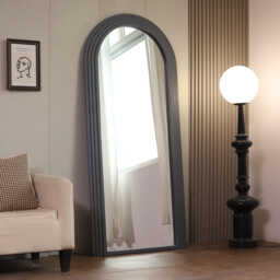 Evie Ridged Arch Lean To Mirror   Charcoal - Wilko - thumbnail 3