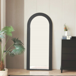 Evie Ridged Arch Lean To Mirror   Charcoal - Wilko - thumbnail 4
