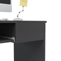 Portland Grey Compact Computer Desk - Size: 80 x 45 x 75cm - Wilko - thumbnail 4