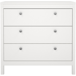Florence Madrid 3 Drawer White Chest of Drawers - Wilko - thumbnail 4