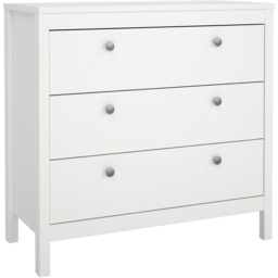 Florence Madrid 3 Drawer White Chest of Drawers - Wilko - thumbnail 3