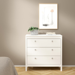 Florence Madrid 3 Drawer White Chest of Drawers - Wilko - thumbnail 6