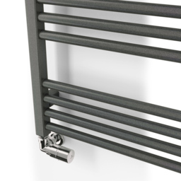 Terma Fiona 2002BTU Sparkling Grey Heated Towel Rail 1380 x 500mm - Size: 138 x 50 x 7.2cm - Wilko - thumbnail 4