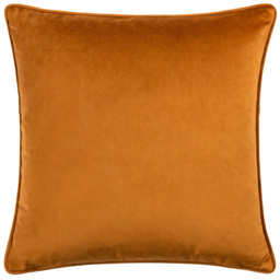 Hoem Malans Bronze Cut Velvet Piped Cushion - Size: 45 x 45 cm - Brown - Wilko - thumbnail 4