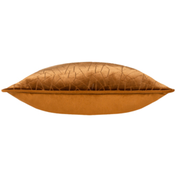 Hoem Malans Bronze Cut Velvet Piped Cushion - Size: 45 x 45 cm - Brown - Wilko - thumbnail 5