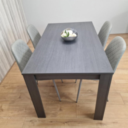 Kosy Koala 4 Seater Faux Leather Gem Pattern Dining Grey - Multi - Portland - Wilko - thumbnail 3
