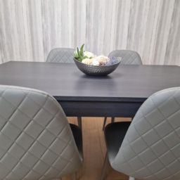 Kosy Koala 4 Seater Faux Leather Gem Pattern Dining Grey - Multi - Portland - Wilko - thumbnail 7