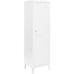 MMT Furniture Designs Single Door White Metal Locker Cabinet - Size: 137 x 38.5 x 38.5cm - Wilko - thumbnail 3