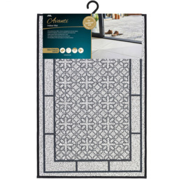 JVL Avanti Grey Rubber Backed Door Mat and Runner Set - Size: 75 x 50 x 5cm - Black - Wilko - thumbnail 3
