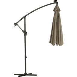 Garden Gear Light Grey Solar LED Parasol with Cover - Size: 3m - Wilko - thumbnail 4
