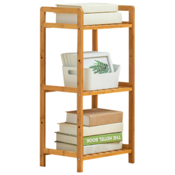 Living and Home 3 Shelf Natural Small Bookshelf - Brown - Wilko - thumbnail 6