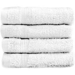 Allure Bath Fashions Luxury Zero Twist Egyptian Cotton White Face Cloth 4 Pack - Size: 30 x 30cm - Wilko