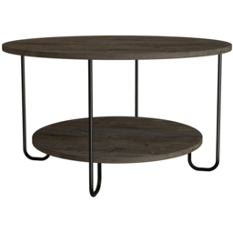 Corro Dark Coffee Modern Coffee Table - Size: 45.0  x 80.0  x 80.0 cm - Brown - Decortie - Wilko - thumbnail 3