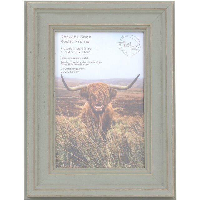 Keswick Sage Rustic Frame - Sage/6x4in - Size: A6 - The Port. Co Gallery - Wilko - image 1