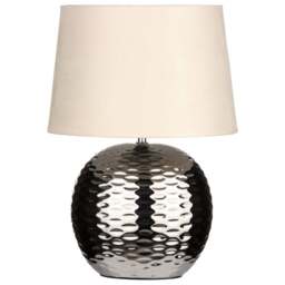 Premier Housewares Cream Ceramic Table Lamps 2 Pack - Size: 30 x 30 x 40cm - Wilko